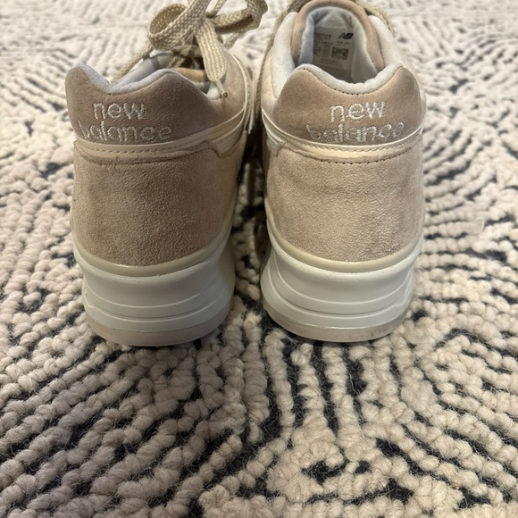 New Balance Taupe and White Sneakers - Picture 4 of 7